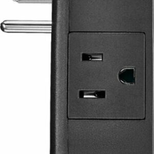 Rocketfish™ - 2 Outlet Wall Tap 1500 Joules Surge Protector - Black