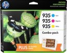 HP - 935 3-Pack Standard Capacity Ink Cartridges + Photo Paper - Cyan/Magenta/Yellow