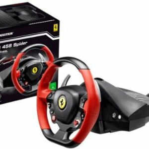 Thrustmaster - Ferrari 458 Spider Racing Wheel for Xbox One - Black/Red/Yellow