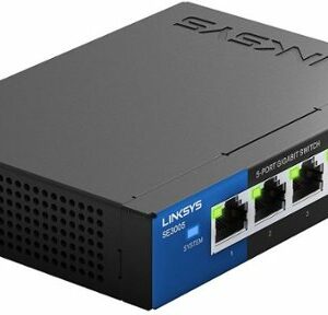 Linksys - 5-Port Gigabit Ethernet Switch - Black/Blue