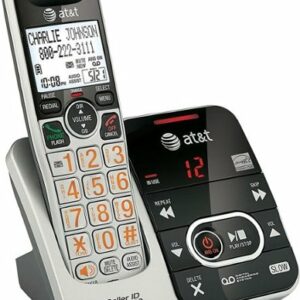 AT&T - CRL32102 DECT 6.0 Expandable Cordless Phone with Digital Answering System and Caller ID/Call Waiting - Silver