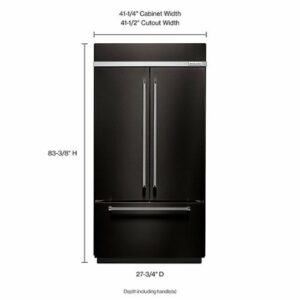 KitchenAid - 24.2 Cu. Ft. French Door Built-In Refrigerator - Black Stainless Steel