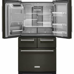 KitchenAid - 25.8 Cu. Ft. 5-Door French Door Refrigerator - Black Stainless Steel