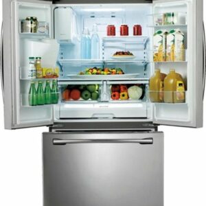 Samsung - 24.6 cu. ft. French Door Refrigerator with Thru-the-Door Ice and Water - Stainless Steel