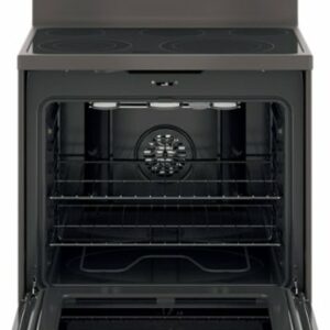 GE - 5.3 Cu. Ft. Freestanding Electric Convection Range with Self-Cleaning and No-Preheat Air Fry - Stainless Steel