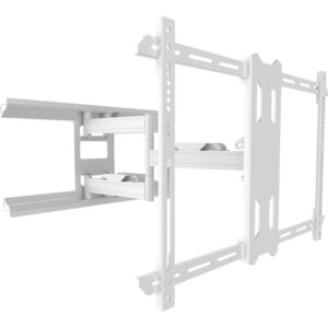 Kanto - Full-Motion TV Wall Mount for Most 37" - 75" TVs - Extends 21.8" - White