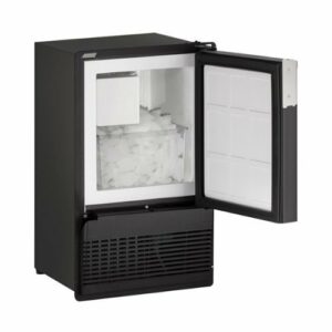 U-Line - Marine Series 14" 23 lb Freestanding Icemaker - Solid black