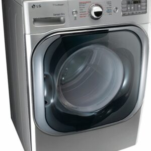 LG - 9.0 Cu. Ft. Electric Dryer with Steam and Sensor Dry - Graphite steel