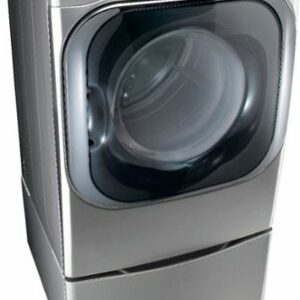 LG - 9.0 Cu. Ft. Electric Dryer with Steam and Sensor Dry - Graphite steel