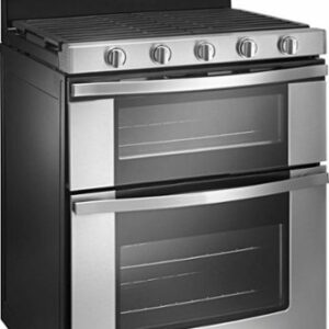 Whirlpool - 6.0 Cu. Ft. Self-Cleaning Freestanding Double Oven Gas Convection Range - Stainless Steel