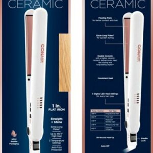 Conair - Double Ceramic 1" Flat iron - Rose Gold