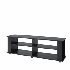 CorLiving - Fillmore Black Wooden TV Stand, for TVs up to 75" - Ravenwood Black