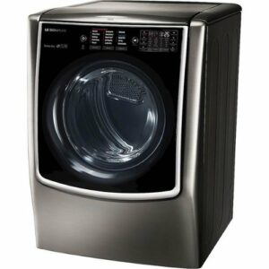 LG - SIGNATURE 9.0 Cu. Ft. Smart Gas Dryer with Steam and Sensor Dry - Black stainless steel