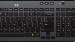 Logitech - MK360 Full-size Wireless Scissor Keyboard and Mouse - Black