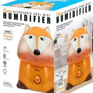 CRANE - 1 Gal. Adorable Ultrasonic Cool Mist Humidifier Fox - Brown