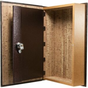 Barska - Antique Book Lock Box with Key Lock - Brown