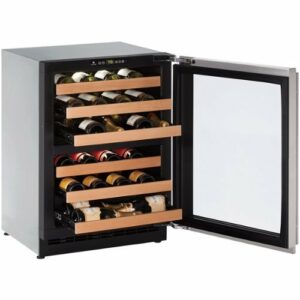 U-Line - Wine Captain 43-Bottle Wine Cooler - Stainless Steel