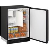 U-Line - 1000 Series 4.2 Cu. Ft. Built-In Mini Fridge - Stainless Solid