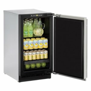 U-Line - 2000 Series 3.4 Cu. Ft. Built-In Mini Fridge - Stainless Solid