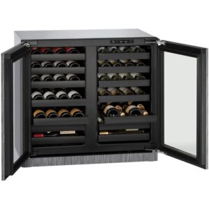 U-Line - Wine Captain 62-Bottle Built-In Wine Cooler - Custom Panel Ready