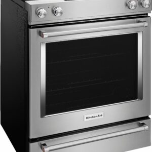 KitchenAid - 6.4 Cu. Ft. Self-Cleaning Slide-In Electric Convection Range - Stainless Steel