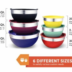 Maxi-Matic Elite Gourmet 12-Piece Mixing Bowl Set - Multi