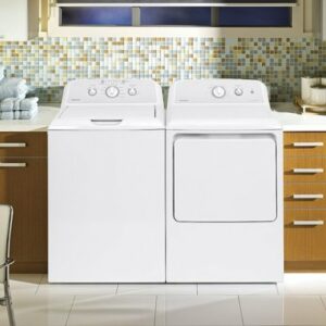 Hotpoint - 3.8 Cu. Ft. Top Load Washer - White /Gray Backsplash