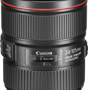 EF24-105mm F4L IS II USM Zoom Lens for Canon EOS DSLR Cameras - Black