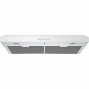 GE - 36" Convertible Range Hood - White on White