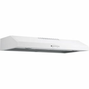 GE - 36" Convertible Range Hood - White on White