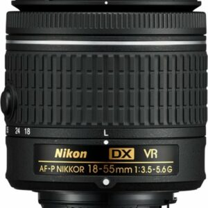 Nikon - AF-P DX NIKKOR 18-55mm f/3.5-5.6G VR Zoom Lens for APS-C F-mount cameras - Black