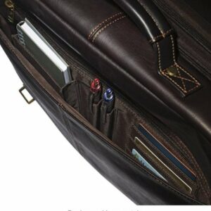 Samsonite - High Street Leather Flapover Laptop Case for 15.6" Laptop - Brown