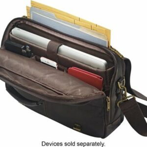 Samsonite - High Street Leather Flapover Laptop Case for 15.6" Laptop - Brown