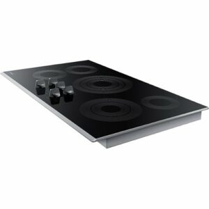 Samsung - 36" Electric Cooktop with WiFi and Rapid Boil - Stainless Steel