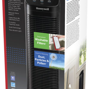 Honeywell - HFD320 Air Genius 5 Air Purifier with Permanent Filter Large Rooms - Black