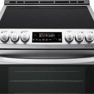 LG - 6.3 Cu. Ft. Slide-In Electric True Convection Range with EasyClean and UltraHeat 3200W Power Burner - Stainless Steel