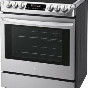 LG - 6.3 Cu. Ft. Slide-In Electric True Convection Range with EasyClean and UltraHeat 3200W Power Burner - Stainless Steel