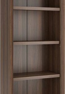 CorLiving - Quadra 3-Shelf Bookcase - Walnut