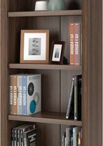 CorLiving - Quadra 3-Shelf Bookcase - Walnut