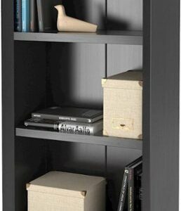 CorLiving - Quadra 2-Shelf Bookcase - Black