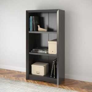 CorLiving - Quadra 2-Shelf Bookcase - Black