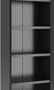 CorLiving - Quadra 4-Shelf Bookcase - Black