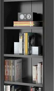 CorLiving - Quadra 4-Shelf Bookcase - Black