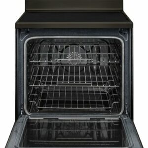 KitchenAid - 6.4 Cu. Ft. Self-Cleaning Freestanding Electric Convection Range - Black Stainless Steel