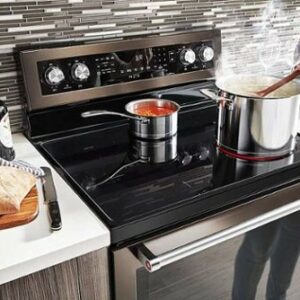 KitchenAid - 6.4 Cu. Ft. Self-Cleaning Freestanding Electric Convection Range - Black Stainless Steel