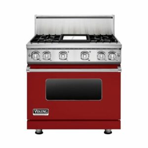 Viking - 5.1 Cu. Ft. Freestanding Gas Convection Range - Apple Red