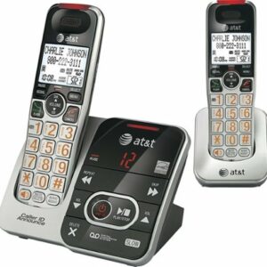 AT&T - AT CRL32202 DECT 6.0 Expandable Cordless Phone System with Digital Answering System - Silver