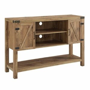 Walker Edison - Farmhouse Barndoor Sideboard TV Stand for Most Flat-Panel TV's up to 55" - Barnwood