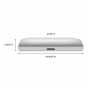 Whirlpool - 36" Convertible Range Hood - Stainless Steel