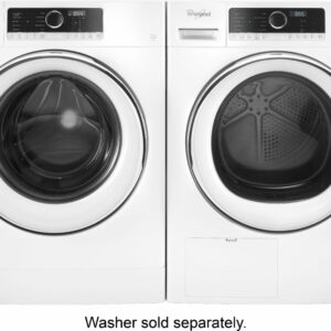 Whirlpool - 4.3 Cu. Ft. Stackable Electric Dryer with Steam and Wrinkle Shield - White